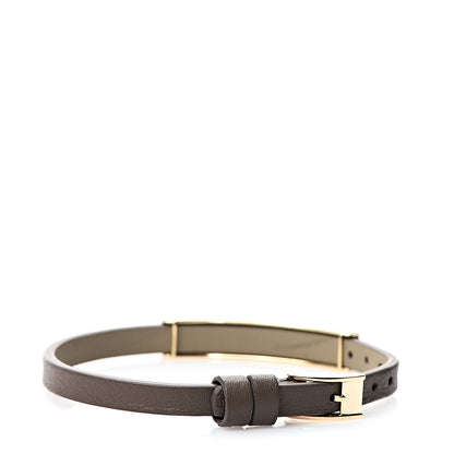 Cartier 18K Yellow Gold Calfskin 3 Motif LOVE Bracelet Taupe 2 of 3