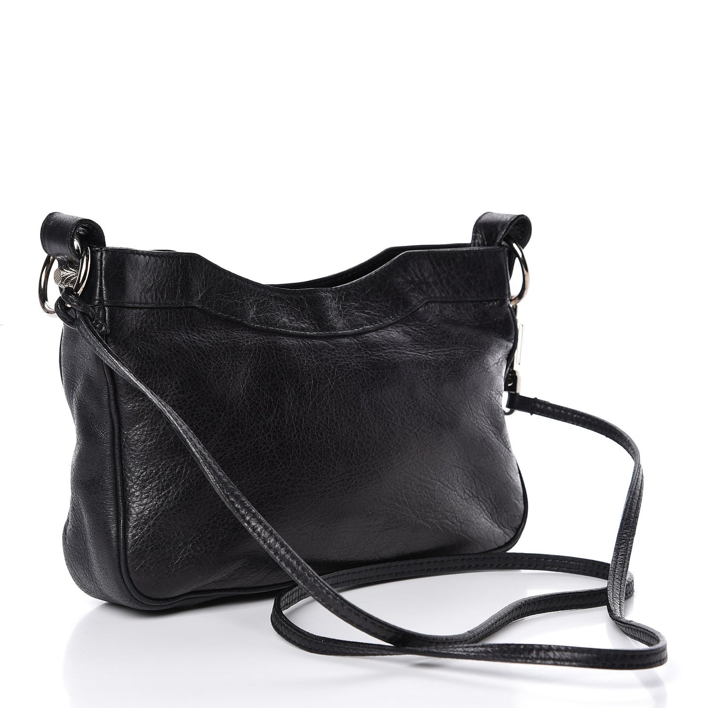 Agneau Giant 12 Silver Hardware Hip Black