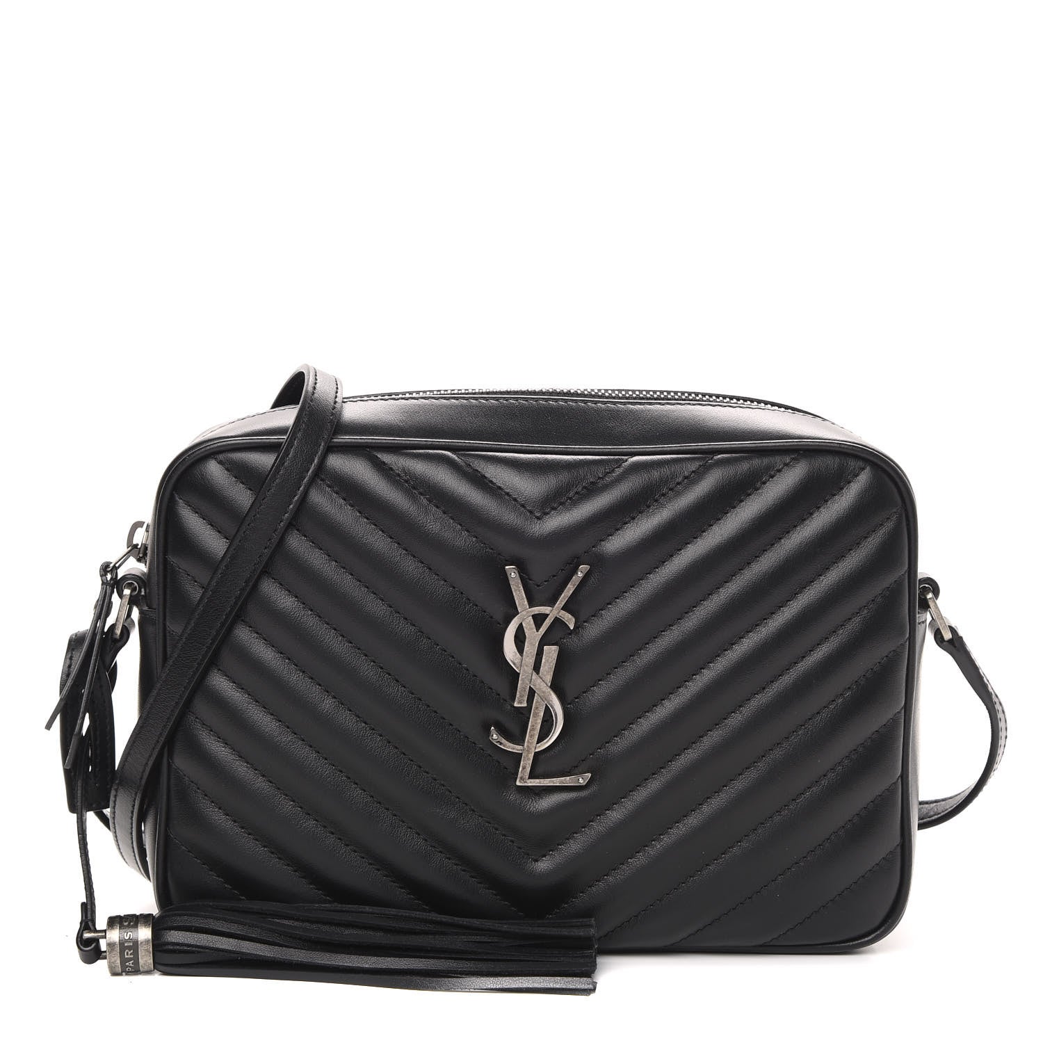 Saint Laurent Calfskin Matelasse Monogram Lou Camera Bag Black 1 of 8