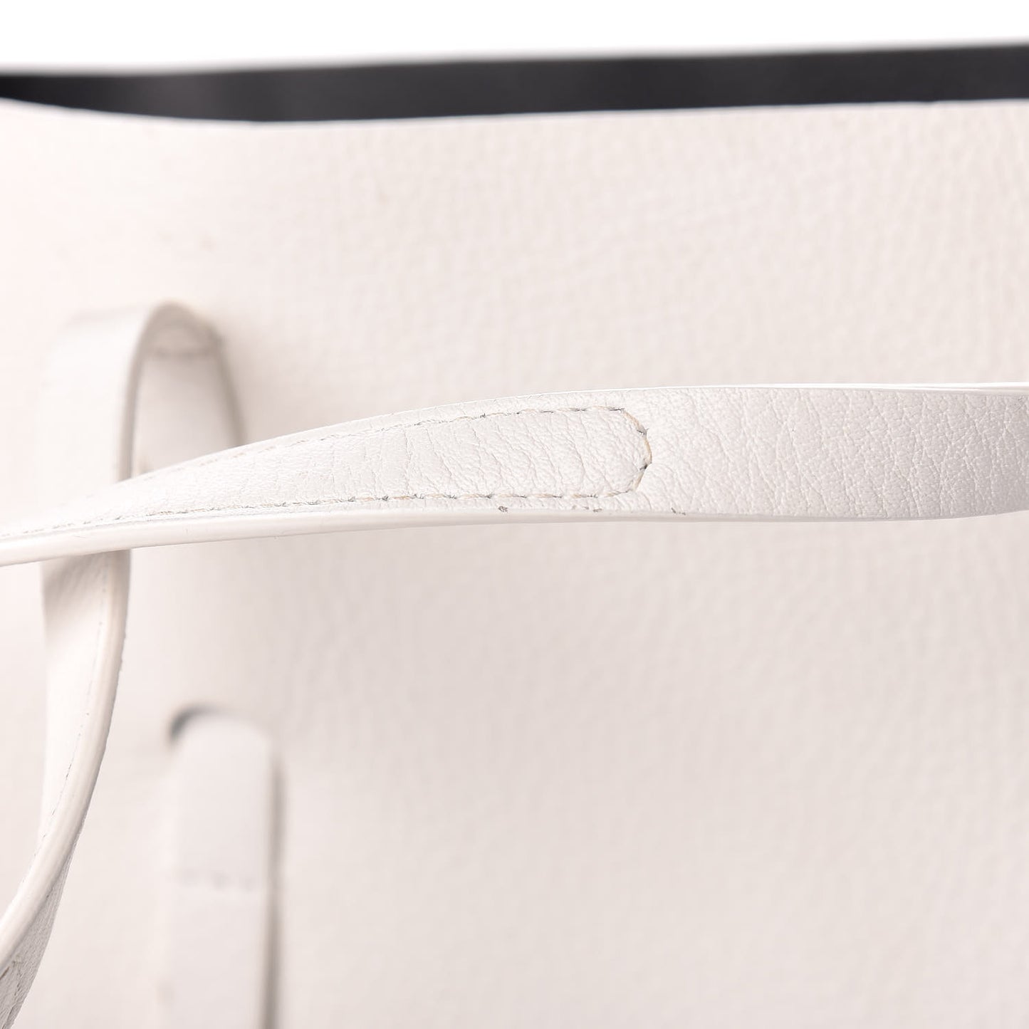Smooth Calfskin Double Sided Small Everyday Tote Optic White Black