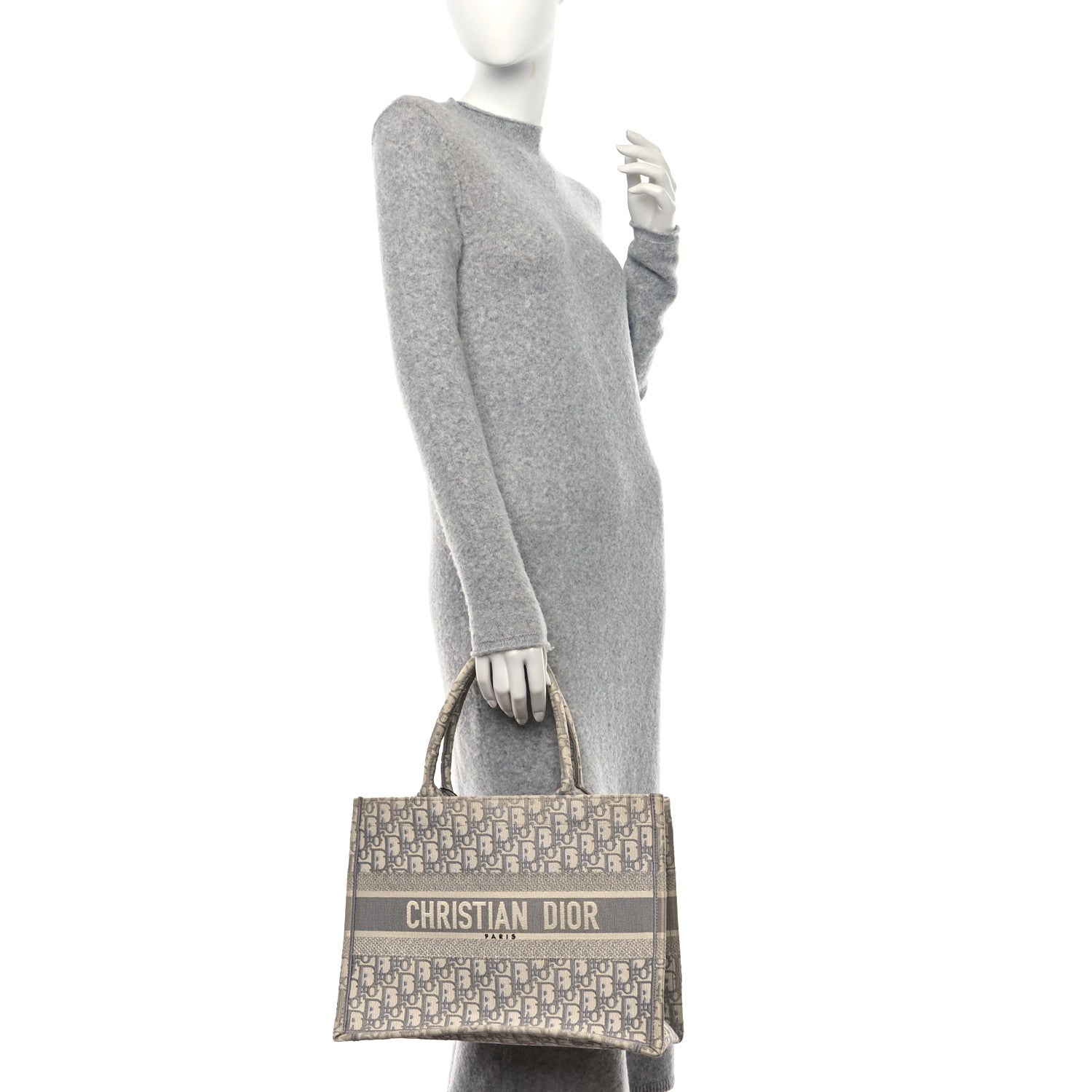 Christian Dior Oblique Medium Book Tote Grey 2 of 9