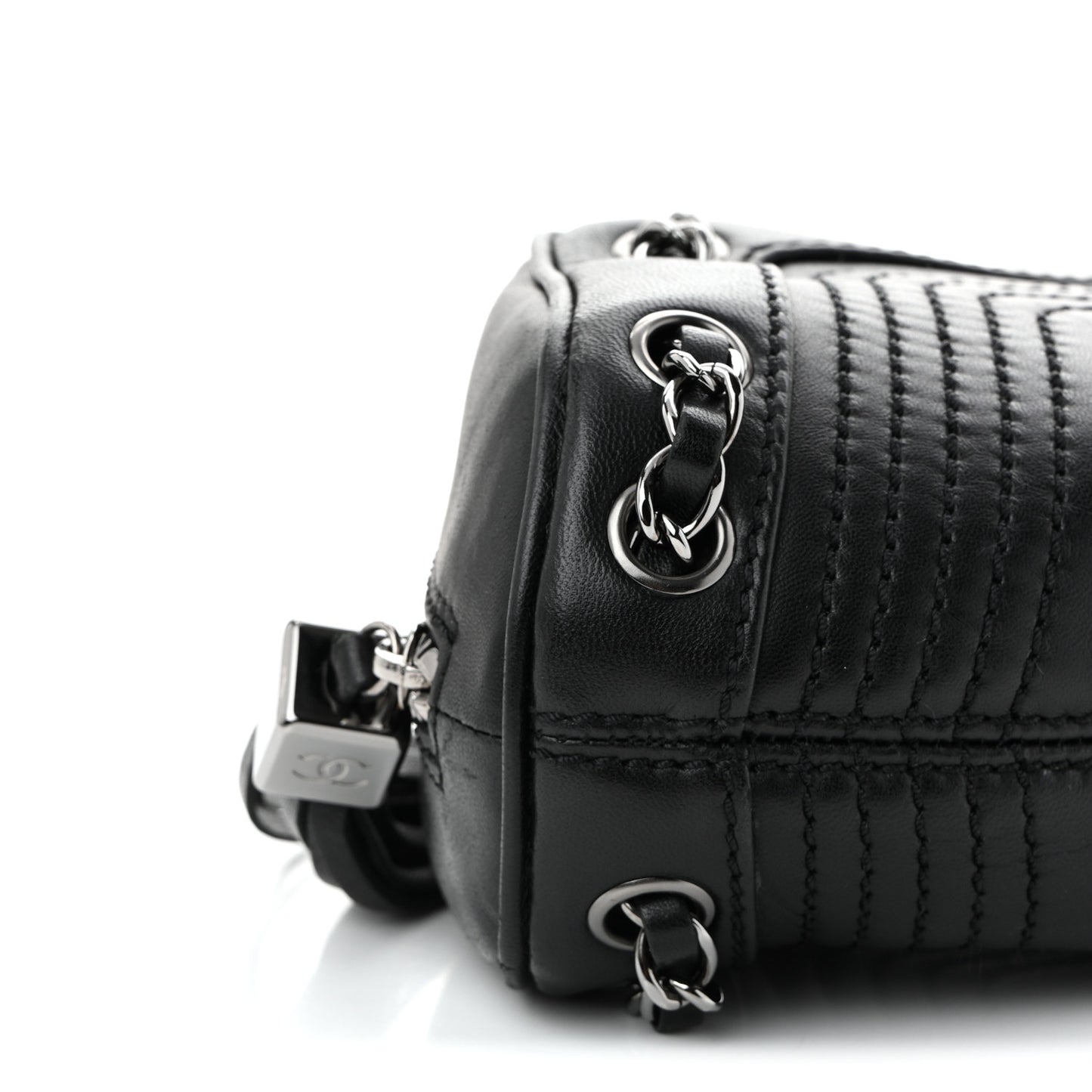 Lambskin Lax Small Tassel Shoulder Bag Black