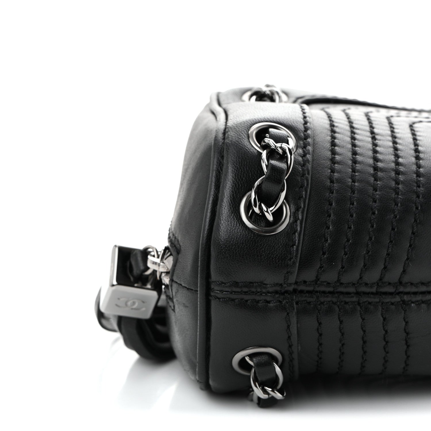 Chanel Lambskin Lax Small Tassel Shoulder Bag Black 9 of 11