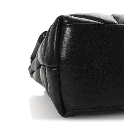 Saint Laurent Lambskin Quilted Small Loulou Puffer Monogram Chain Satchel Black 8 of 9