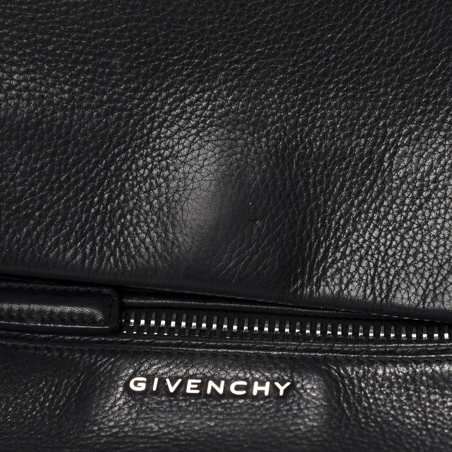 Pebbled Calfskin Small Pandora Pure Flap Bag Black