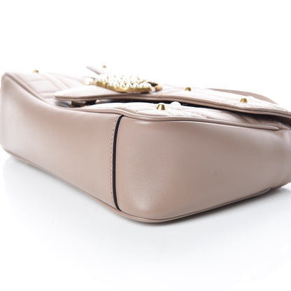Gucci Calfskin Matelasse Studded Mini Pearly GG Marmont Shoulder Bag Porcelain Rose 6 of 9