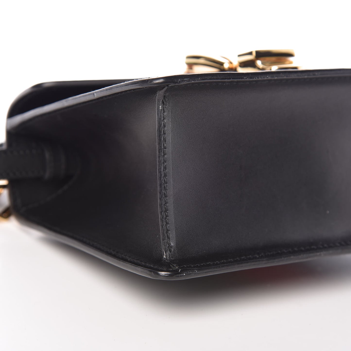 Calfskin Mini Sylvie Top Handle Bag Black