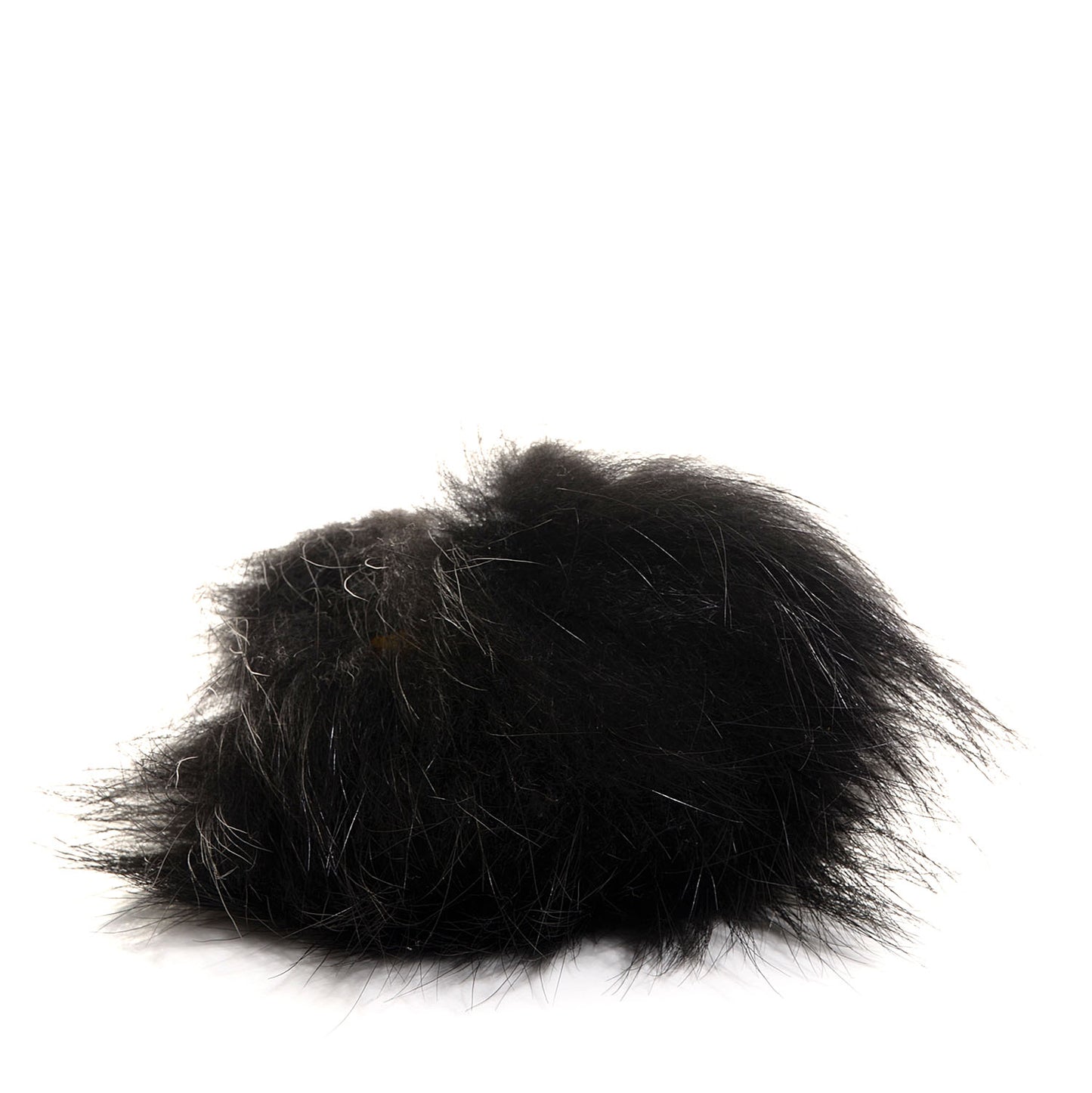 Vitello Elite Fox Fur Fusto Monster Bag Bug Charm Black Yellow