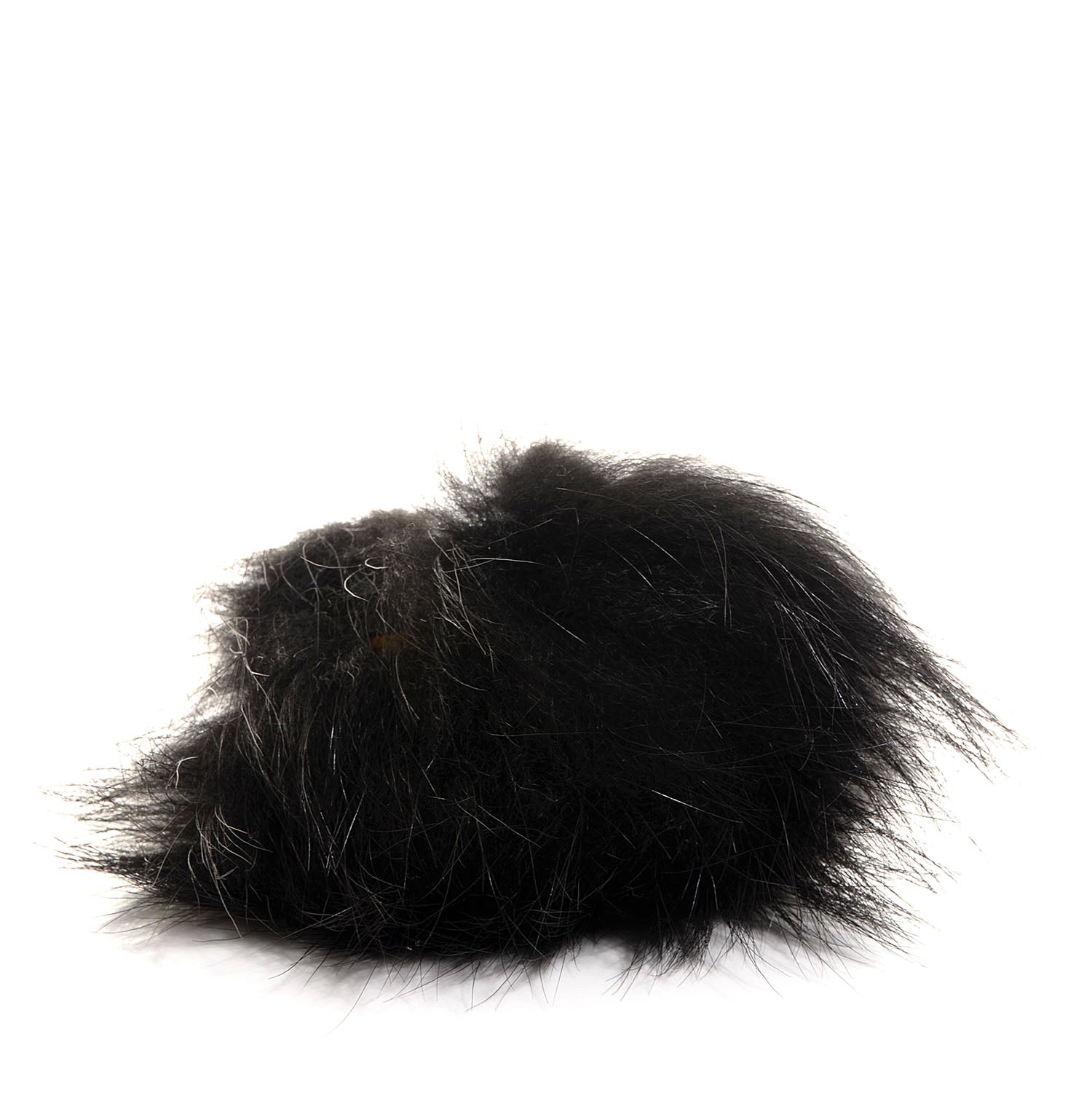 Fendi Vitello Elite Fox Fur Fusto Monster Bag Bug Charm Black Yellow 4 of 8