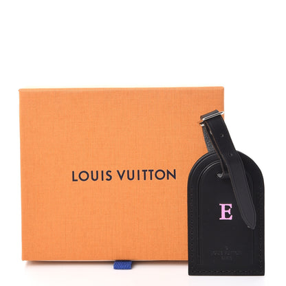 Louis Vuitton Calfskin Luggage Tag Black 5 of 5