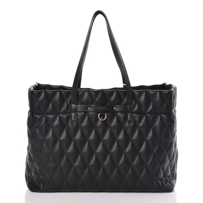 Givenchy Rubber Effect Canvas Quilted Duo Shopper Tote Black 3 of 10