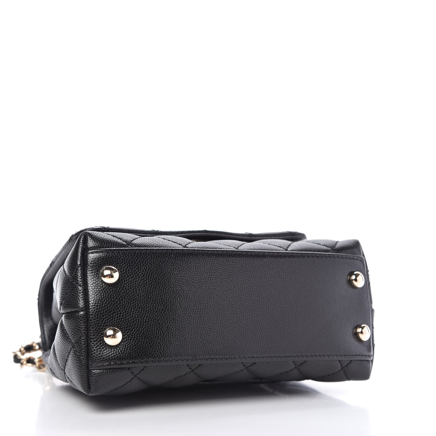 Chanel Caviar Lizard Embossed Quilted Extra Mini Coco Handle Flap Black 4 of 12