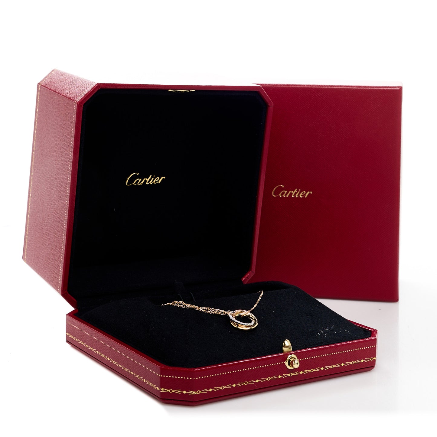 18K Pink Yellow White Gold Diamond Trinity Bracelet