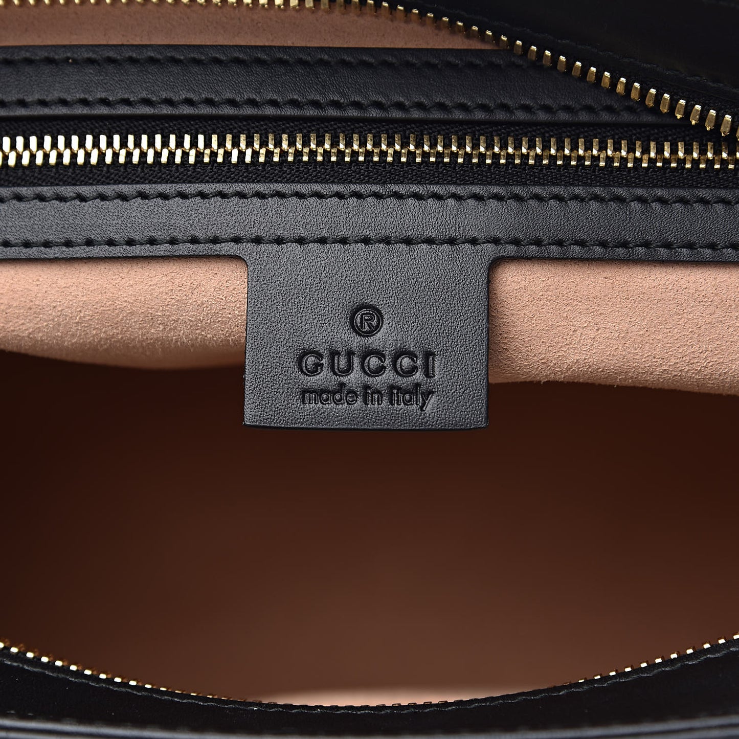 Guccissima Small Zippered Bucket Tote Black