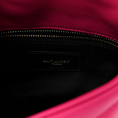 Saint Laurent Lambskin Quilted Toy Loulou Puffer Monogram Chain Satchel Bubblegum 6 of 10