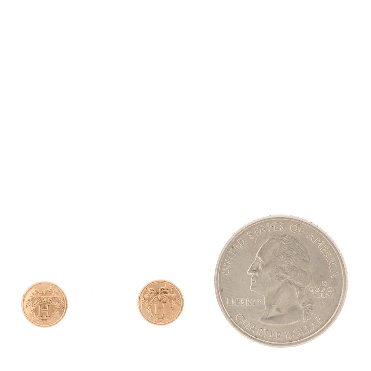 18K Rose Gold TPM Ex-Libris Stud Earrings