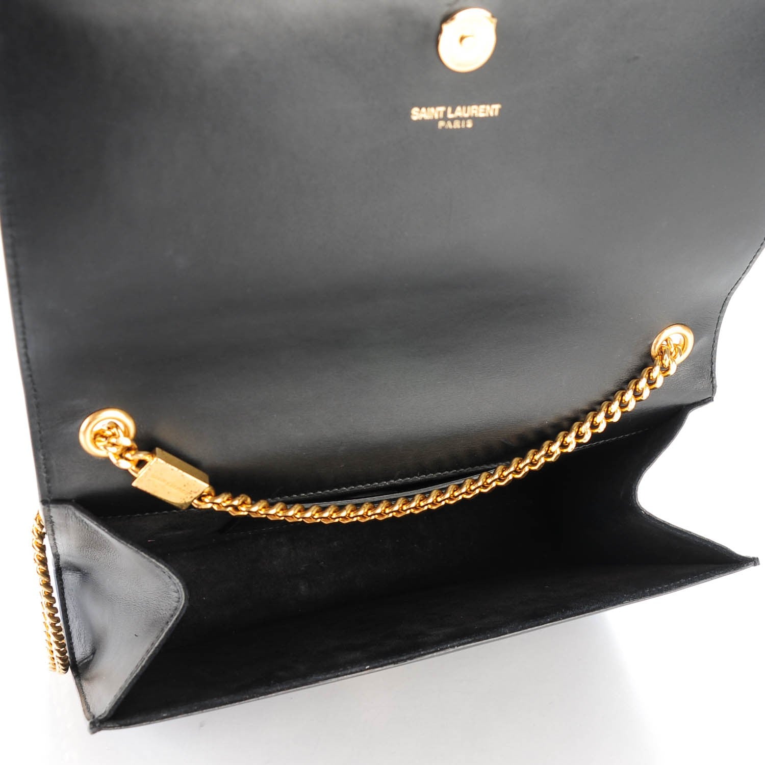 Saint Laurent Smooth Calfskin Medium Classic Monogram Kate Tassel Satchel Black 5 of 7