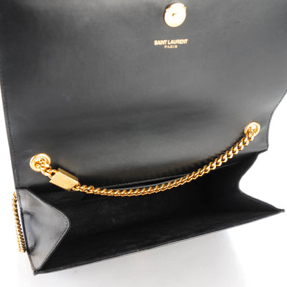Saint Laurent Smooth Calfskin Medium Classic Monogram Kate Tassel Satchel Black 5 of 7