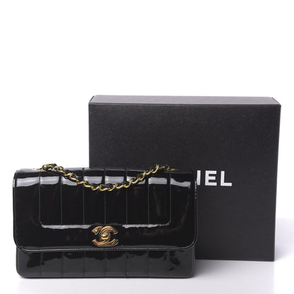 Chanel Patent Vertical Quilted Mini Rectangular Flap Black 12 of 12