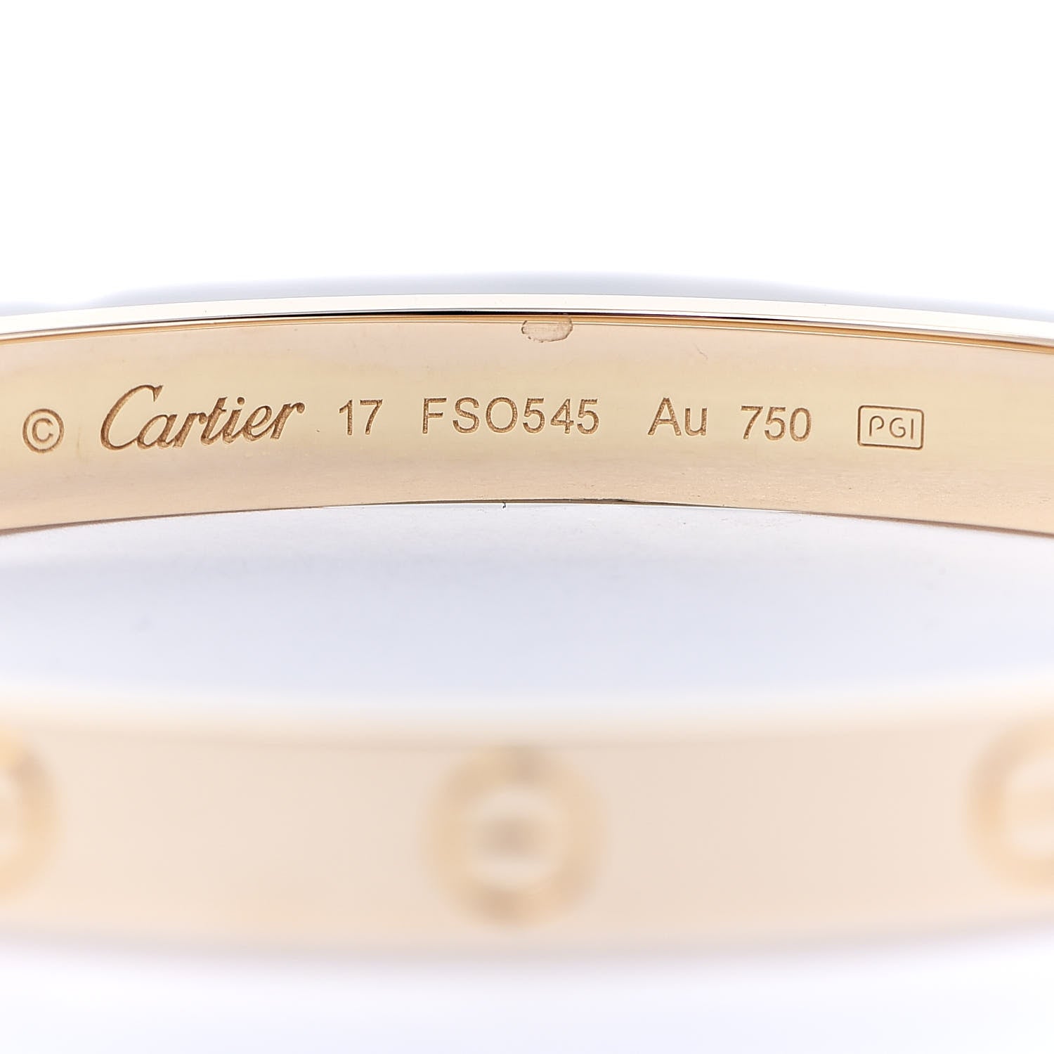 Cartier 18K Yellow Gold LOVE Bracelet 17 3 of 7