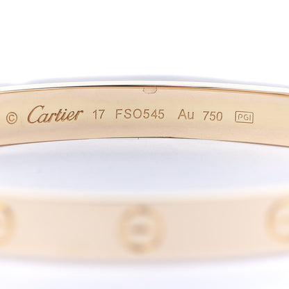 Cartier 18K Yellow Gold LOVE Bracelet 17 3 of 7