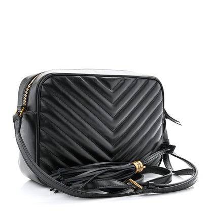 Saint Laurent Calfskin Matelasse Monogram Lou Camera Bag Black 3 of 11