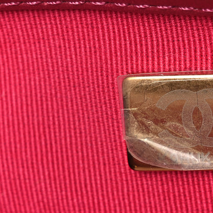 Chanel Velvet Camellia Embossed Mini Square Flap Fushia 6 of 11