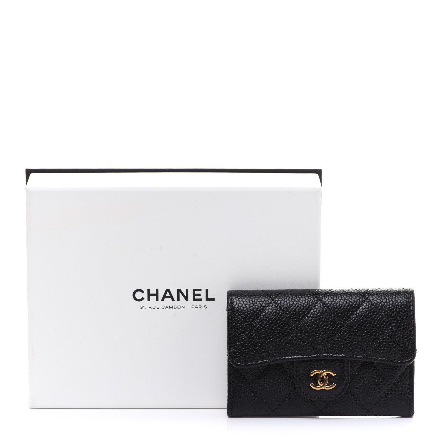 Chanel Caviar Quilted Flap Card Holder Black 9 of 9
