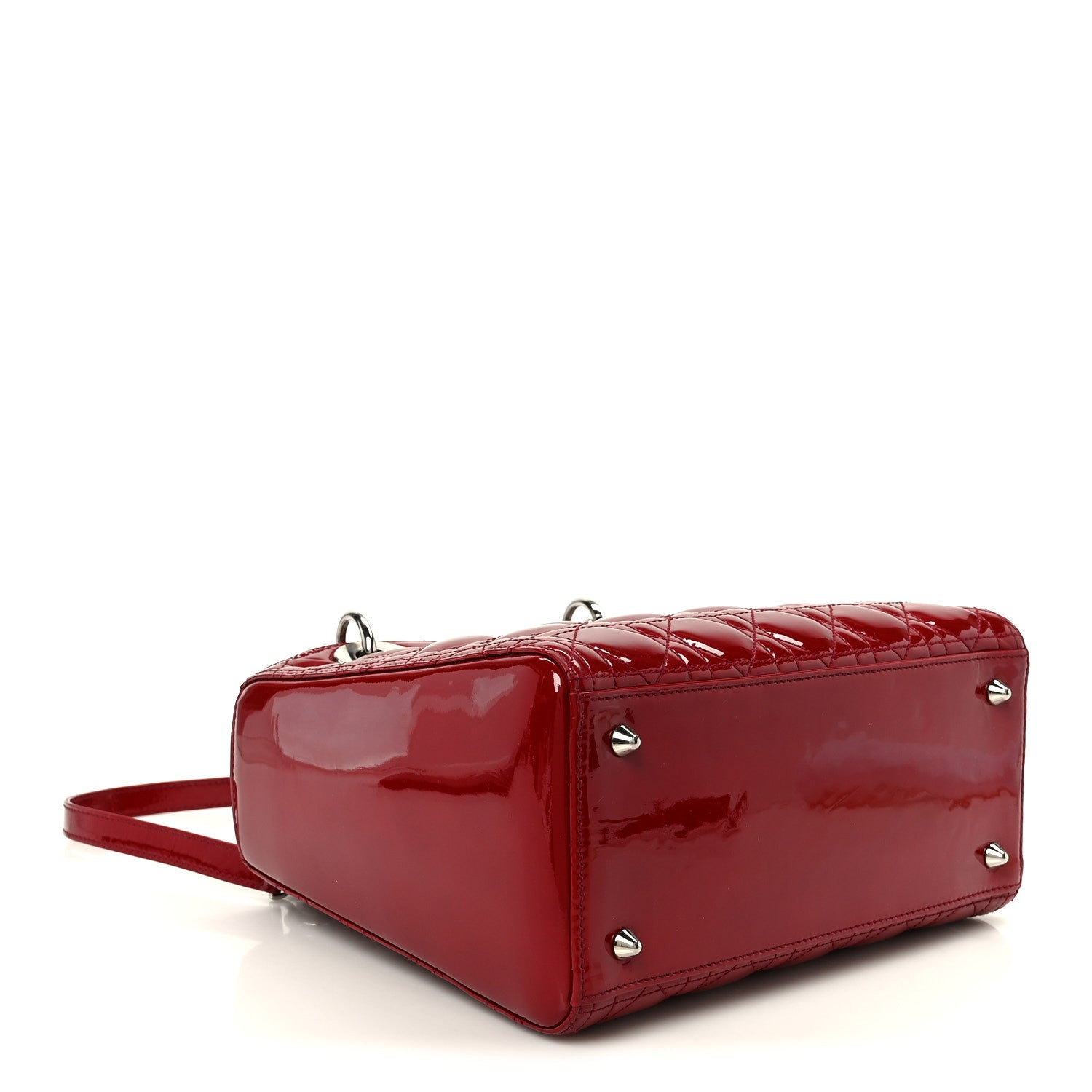 Christian Dior Patent Cannage Medium Lady Dior Red 4 of 10