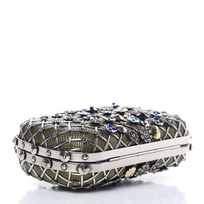 Bottega Veneta Karung Metal Embellished Knot Clutch Antique Brass 4 of 7