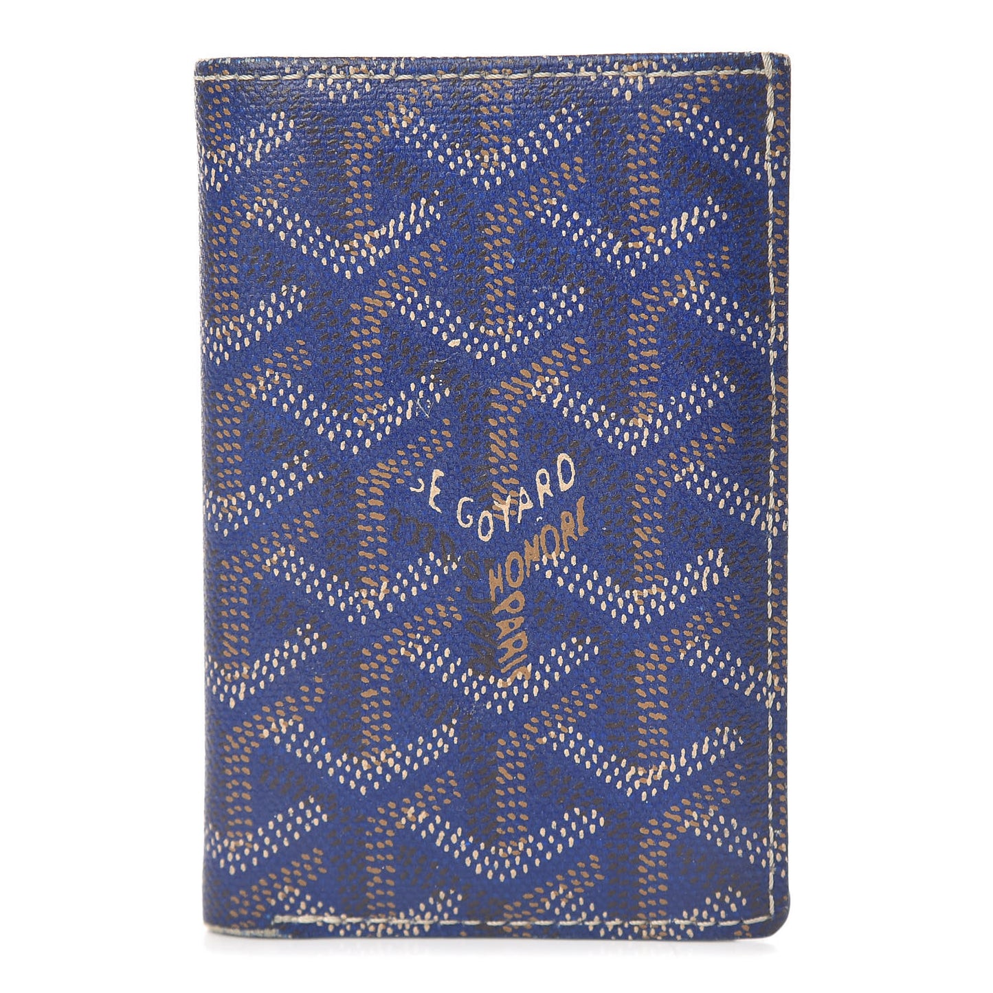 Chevron Bifold Wallet Navy