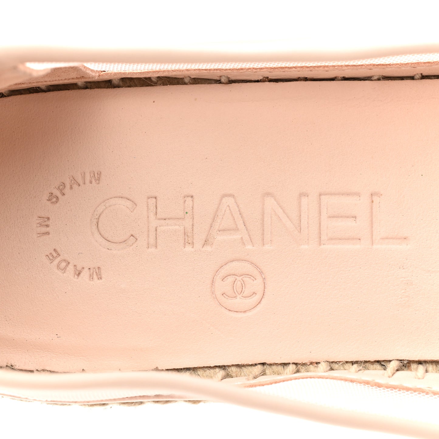 Mesh Grosgrain CC Espadrilles 39 Pink