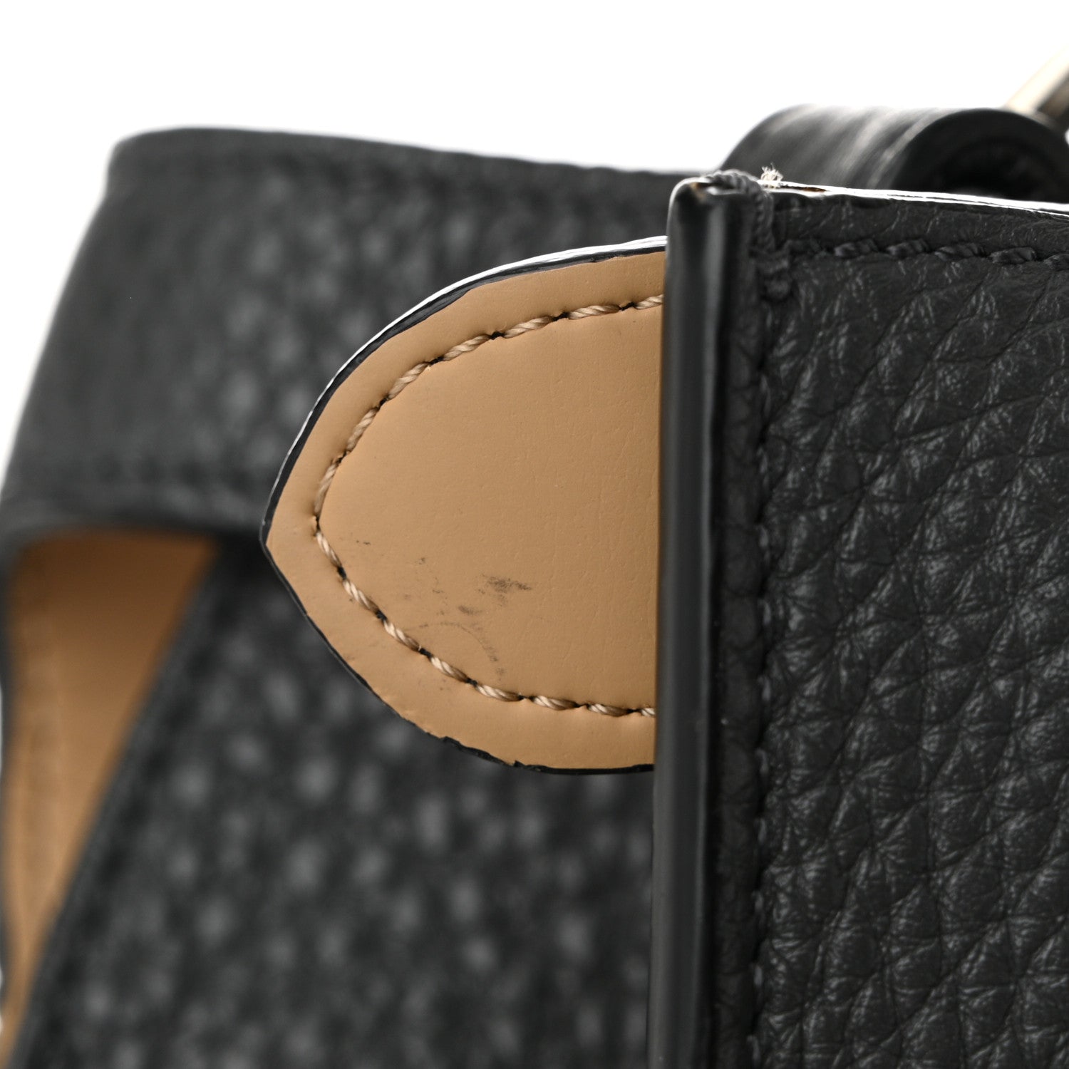 Fendi Cuoio Romano Glazed Fabric FF 1974 Peekaboo X-Lite Fit Asfalto Mou Black 10 of 10