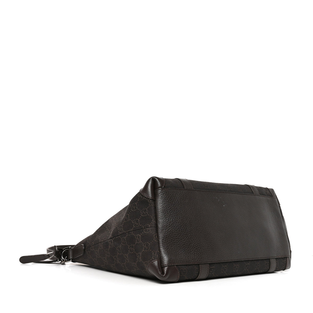 Monogram Large GG Charm Dome Satchel Dark Brown