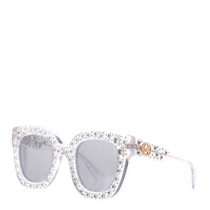 Gucci Acetate Crystal Oversize Mirrored Star Sunglasses GG0116S 1 of 8