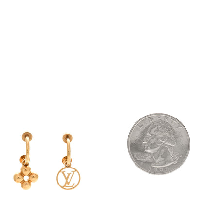 Louis Vuitton Brass Blooming Earrings Gold 2 of 5
