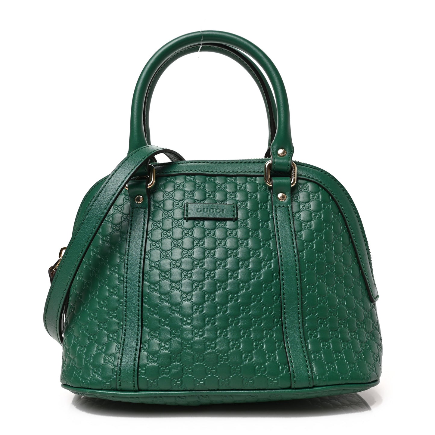 Soft Microguccissima Mini Dome Bag Emerald