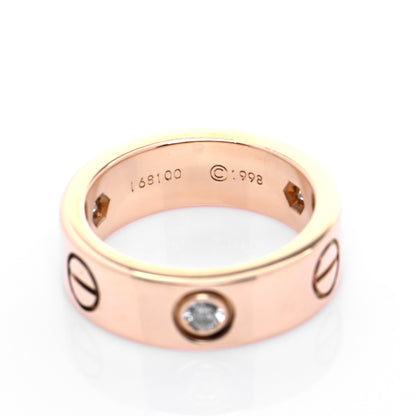 Cartier 18K Yellow Gold 3 Diamond 5.5mm LOVE Ring 48 4.5 4 of 6