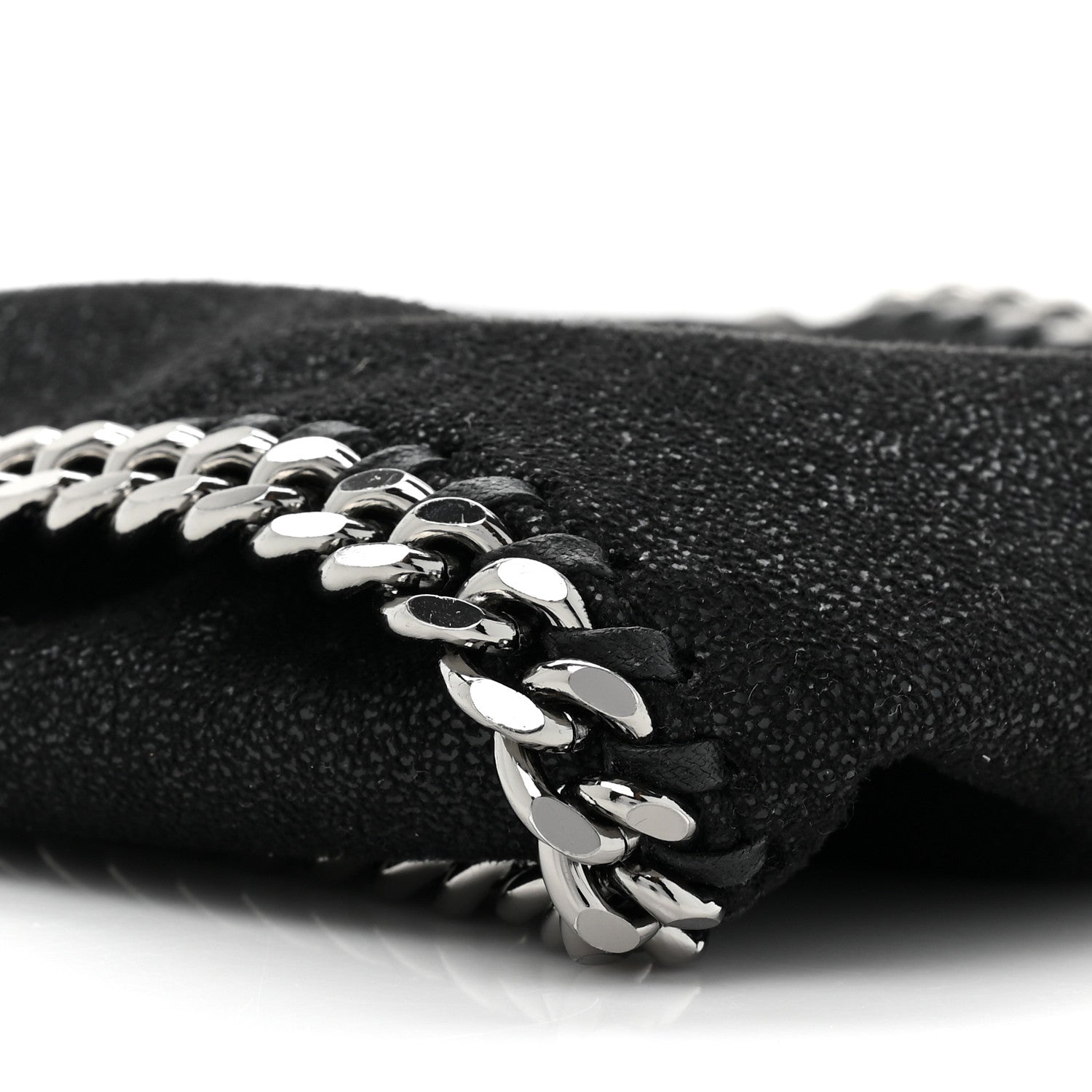 Stella McCartney Shaggy Deer Mini Falabella Fold Over Tote Black 8 of 8