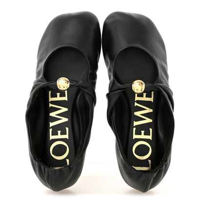 Loewe Lambskin Pebble Ballerina Flats 36 Black 2 of 8
