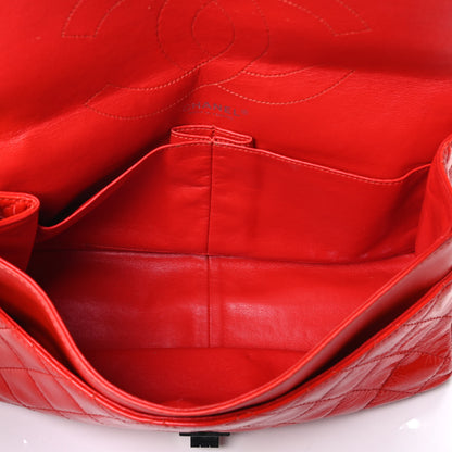 Chanel Distressed Patent Quilted 2.55 Reissue 227 Flap Red 5 of 9