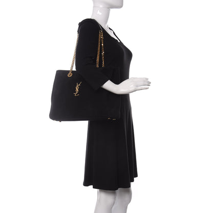 Saint Laurent Suede Monogram Cassandre Shopper Black 2 of 11