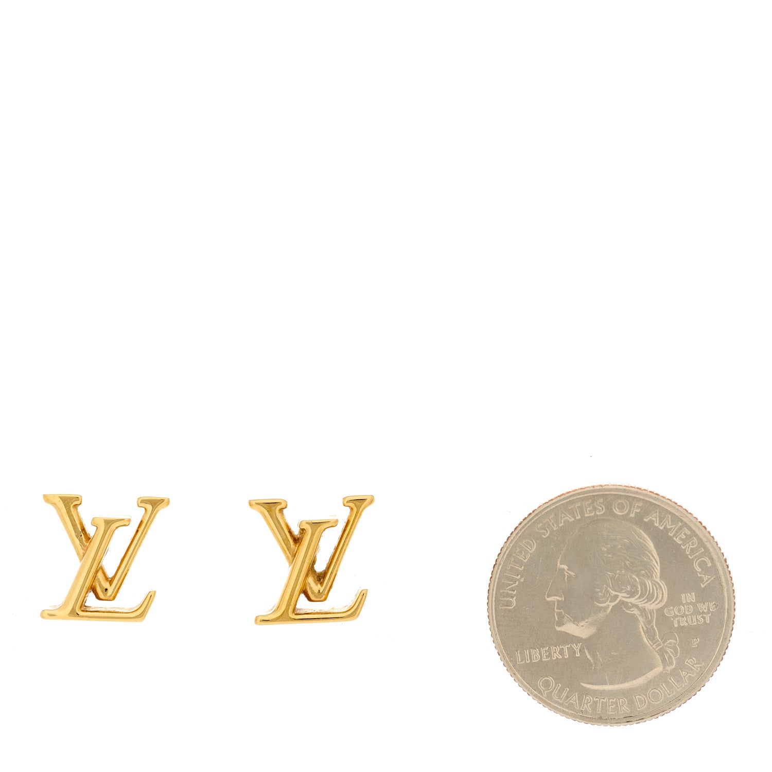 Louis Vuitton Metal LV Iconic Earrings Gold 2 of 5