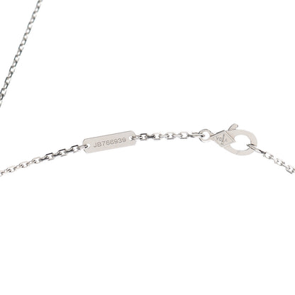 Van Cleef & Arpels 18K White Gold Diamond Vintage Alhambra Pendant Necklace 6 of 8