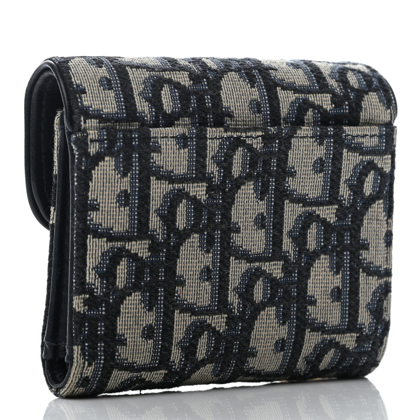 Oblique Saddle Lotus Wallet Blue