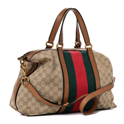 Gucci Monogram Web Medium Rania Top Handle Bag Sand 2 of 30