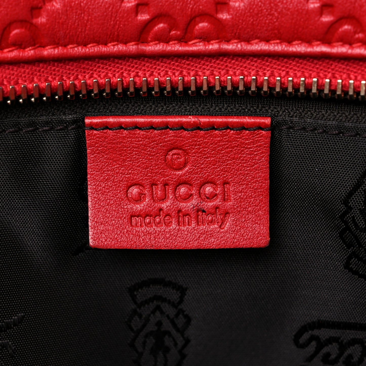 Guccissima Medium Zippered Shopping Tote Red