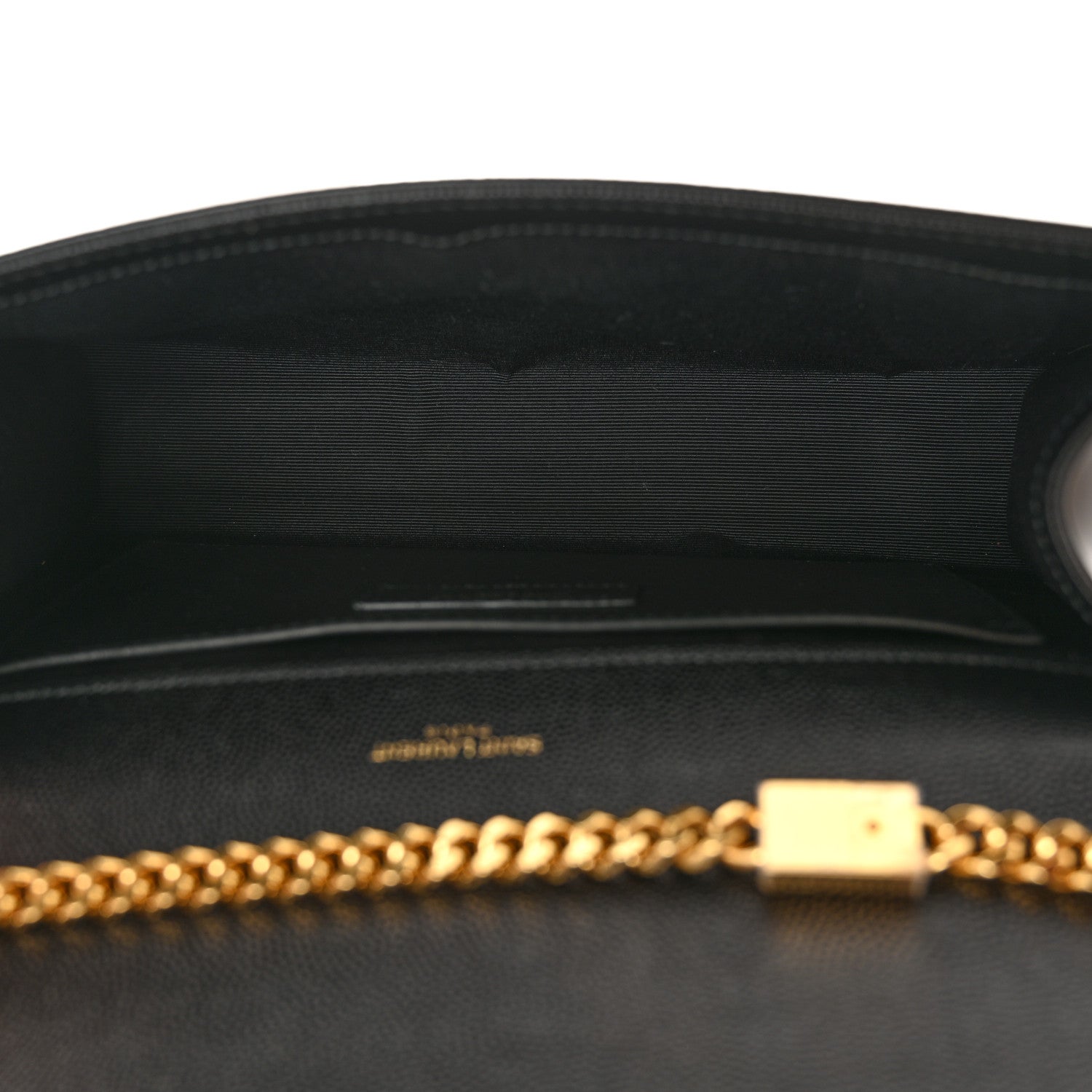 Saint Laurent Grain De Poudre Medium Classic Monogram Kate Satchel Black 5 of 12