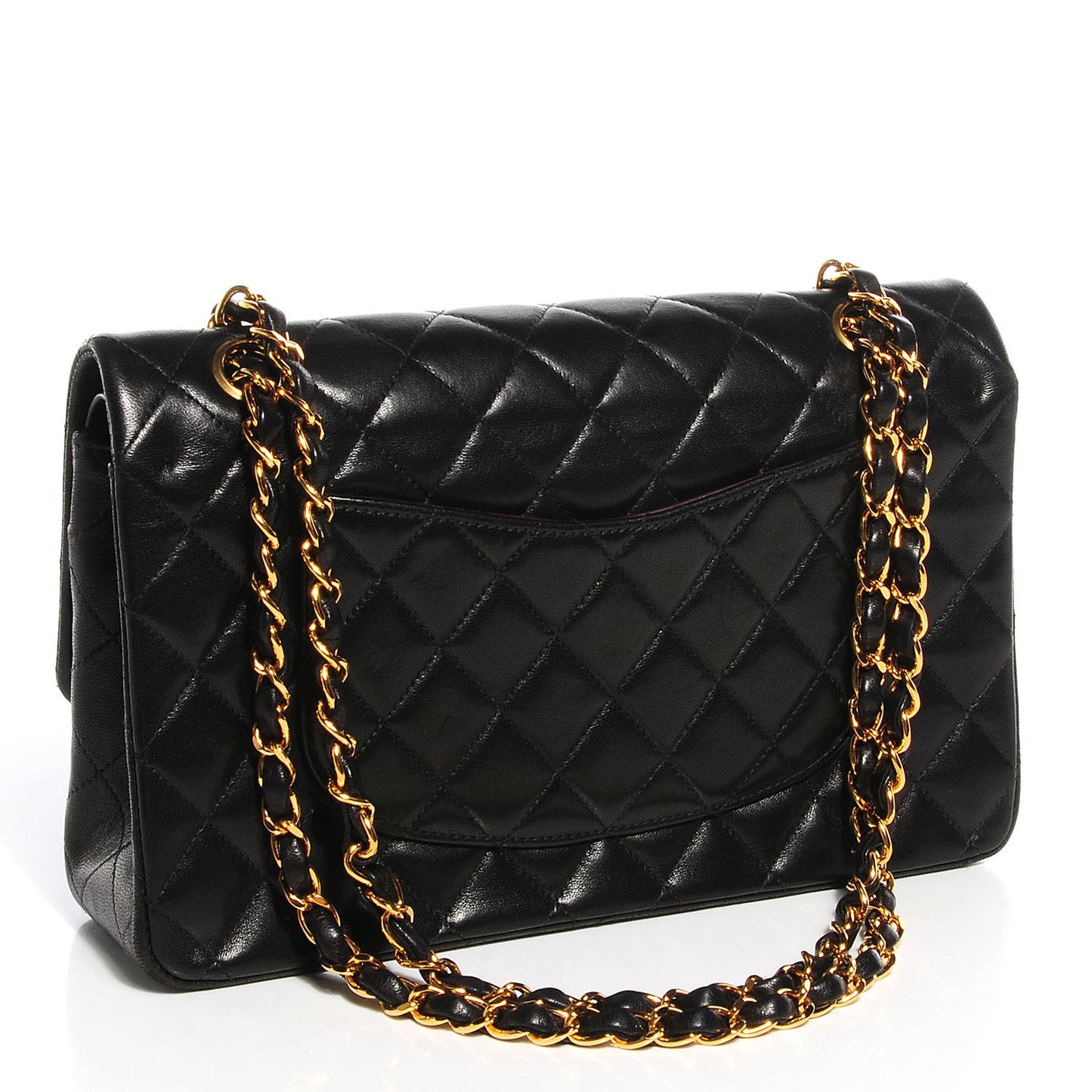 Lambskin Small Double Flap Black