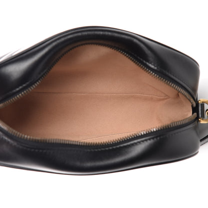 Gucci Calfskin Matelasse Small GG Marmont Chain Shoulder Bag Black 5 of 8